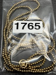Givenchy 80s Logo Charm Beaded Ball Chain Gold Tone Necklace Or Bracelet 36″
