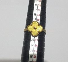 Handmade Enchanted Clover Ring Copper For Women Golden Clover Charm Design