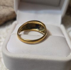 Vtg Signed Uncas Tiger’s Eye Ring 14K GE Gold Electroplate Sz 9 Boho Ring W66