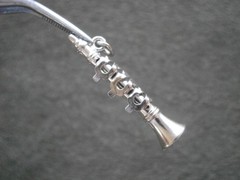 JMS Soprano Saxophone Musical Instrument Vtg Sterling Silver Charm Pendant 1.6g
