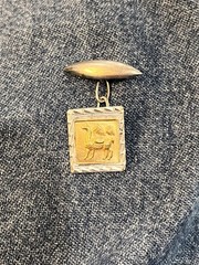18 Kt 925 Sterling PERU Cufflink Or Pendant