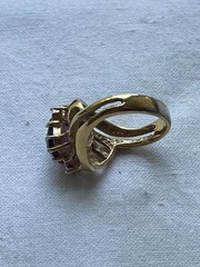Vintage 17mm size (6.5 in USA) fancy ring 14k gold filled USA made