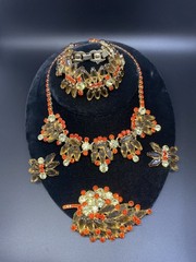 JULIANA D&E BOOK SET GRAND PARURE COFFIN RHINESTONES 5 PIECE PARURE SET