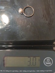 14k Gold Vtg Womens Pearl Ring Size 6 3/4?sized At Pawn Shop Price 2 Sell!3 Gram