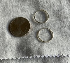 Vintage 925 Sterling Silver 3/4″ 1mm Hollow Hoop Earrings 0.6 Grams ~ J33