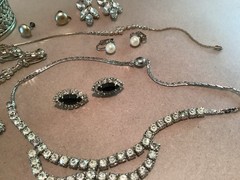 Lot Of Antique Looking Jewelry Earrings Pins Necklace Bracelet