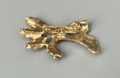 Vintage Gold Tone Metal Christmas Holiday Boot With Holly Enamel Brooch 1.75”