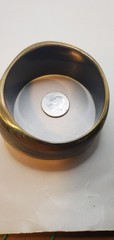 1970’s/80’s Gold & Black Wide Lucite Chunky Wavy Bangle Bracelet