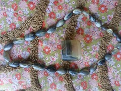 Vintage Dinosaur Designs Pebble Resin Necklace & Cuff ! Stamped