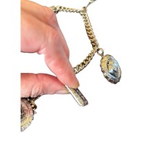 Vintage Assemblage Sweater Chain Chatelaine Brooch Fur Clip Repurposed Jewelry
