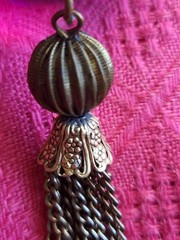Antique Victorian Long Figural Pendant Necklace Hellenistic Revival Soldiers
