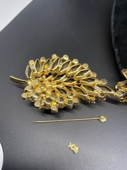 JULIANA D&E BOOK SET GRAND PARURE COFFIN RHINESTONES 5 PIECE PARURE SET