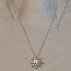 Vintage Sterling 925 Silver Fire Star Convertible Brooch Pendant Necklace