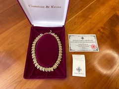 Camrose & Kross JBK Signature Necklace Goldtone Jackie Kennedy COA