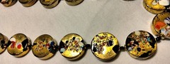 Vintage Venetian Fancy Glass Beads ala Gustav Klimt Beaded Necklace Demi Parure
