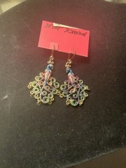 Betsey Johnson Morocco Adventure Peacock Earrings Rare – 13