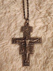 Orthodox Christian 800 Silver Crucifix Pendant Necklace Sterling 935 Chain Vtg