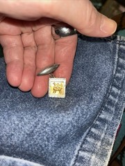 18 Kt 925 Sterling PERU Cufflink Or Pendant