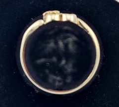VTG Black Hills Gold Sterling Silver Open Heart Leaf Petite Ring Size 4 – 1.1g