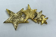 Casual Corner Celestial Stars Brooch 3″ Wide