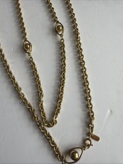 Vintage MONET Stations Necklace/ Lengthy/ Measures 56 In Total Length