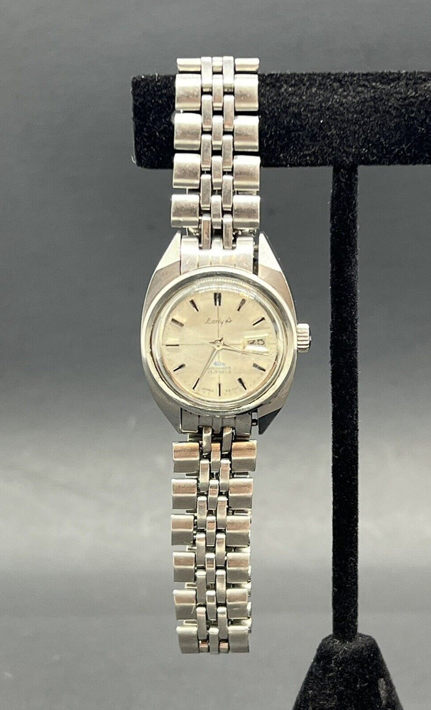 ✅Vintage Orient Swimmer 24mm Lady A Automatic Watch 25 Jewels 09357 40m Calender