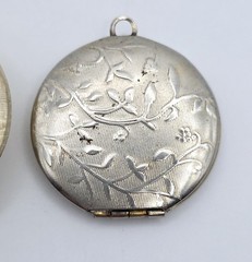 Vintage Locket Lot 4pc Van Dell 14K GF Gold Filled Heart Costume Enamel Pendants