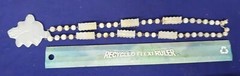 Vintage 24″ Smokey White Art GLASS Necklace PRETTY