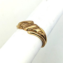 Vintage Luxury RING Silver 925 with Gilding -size: 9US (19mm) | Ukraine | #95