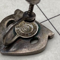 Vintage Mexico Modernist Margot de Taxco 195 Eagle 16 Screw Back Earrings