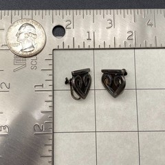 Vintage Mexico Modernist Margot de Taxco 195 Eagle 16 Screw Back Earrings