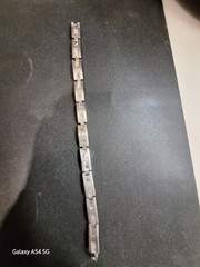 Mexican Sterling Silver Taxco 7 1/2 Inche Bracelet With Inlay.