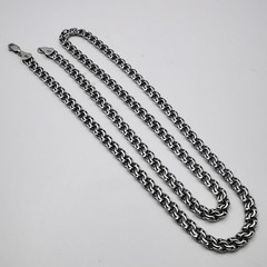 Vintage 925 Sterling Silver Chain Necklace Bracelet Signed 28.28g 23.4in 0.24in