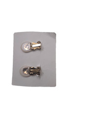Vintage Clip On Earrings on Original Display Card Green and Goldtone
