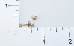 Natural Diamond 1/5ctw Petite Studs Round 14k Yellow Gold Earrings