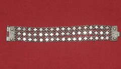 Antique Balkans Folklore ornate bracelet silver Etno
