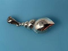 Vintage 925 Sterling Silver Conch Beach Sea Shell Pendant 2g