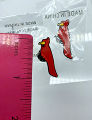 Virginia State Bird Red Cardinal Dogwood Pin Pinback Lapel Jewelry Metal Enamel