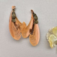 Vintage Earrings Lot West Germany Germany Plastic Clip On Floral Mid Century