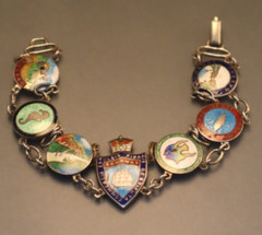 Sterling Enamel Bahamas Bracelet Vintage AMCO