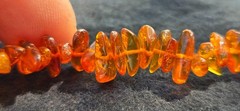Natural Amber Beads Polished Nuggets Double Strand Necklace 23.3 Grams 36″ Long