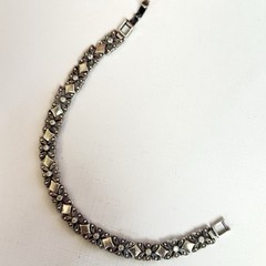 925 Sterling Silver Vintage East European Designer Bracelet – 6.75″ 15g -#1943