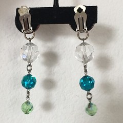 Vintage Statement Drop Clip-On Earrings