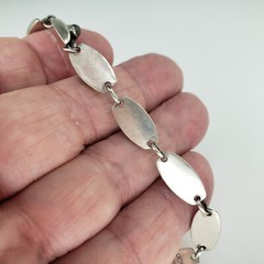 Sterling Silver Small Mexico Green Turquoise Tennis Bracelet 6.25 in 6.4g [7120]