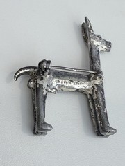 Vintage Alva Studio Silver Plated Pewter Llama Brooch Alpaca Pin Brooch