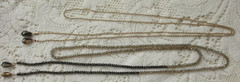 2- ANTIQUE ART DECO GLASS BEADED NECKLACE 46 INCHES LONG FLAPPER BOHO CHIC