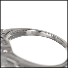 GIA Certified 3.51 Carat Sapphire Diamond Three-Stone Engagement Ring