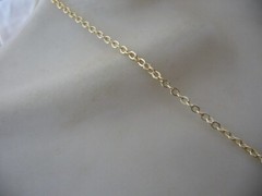 PENDANT FORREST GREEN MARQUISE SHAPE STONE w GOLD TONE CHAIN NECKLACE #3/7A