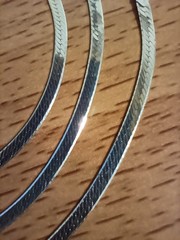 Vtg 925 Italy Sterling Silver 2.5mm Herringbone Chain 20″ Necklace