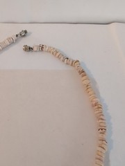 Vintage Puka Shell Choker Necklace Barrel Clasp 15 Inch Circa 1970s – 80s